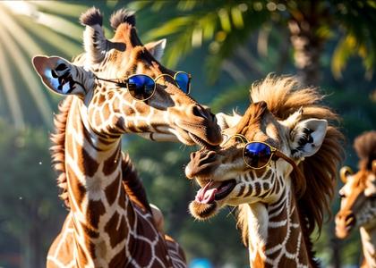Girafas dançando